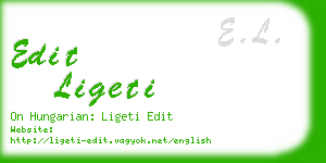 edit ligeti business card